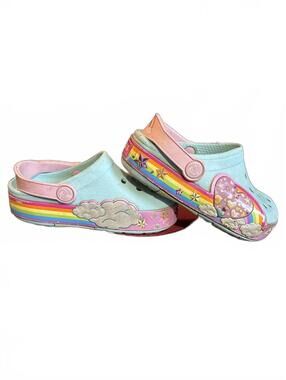 Crocs Blue Light Up Sky Rainbow- Size C8